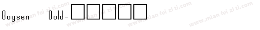 Boysen Bold字体转换